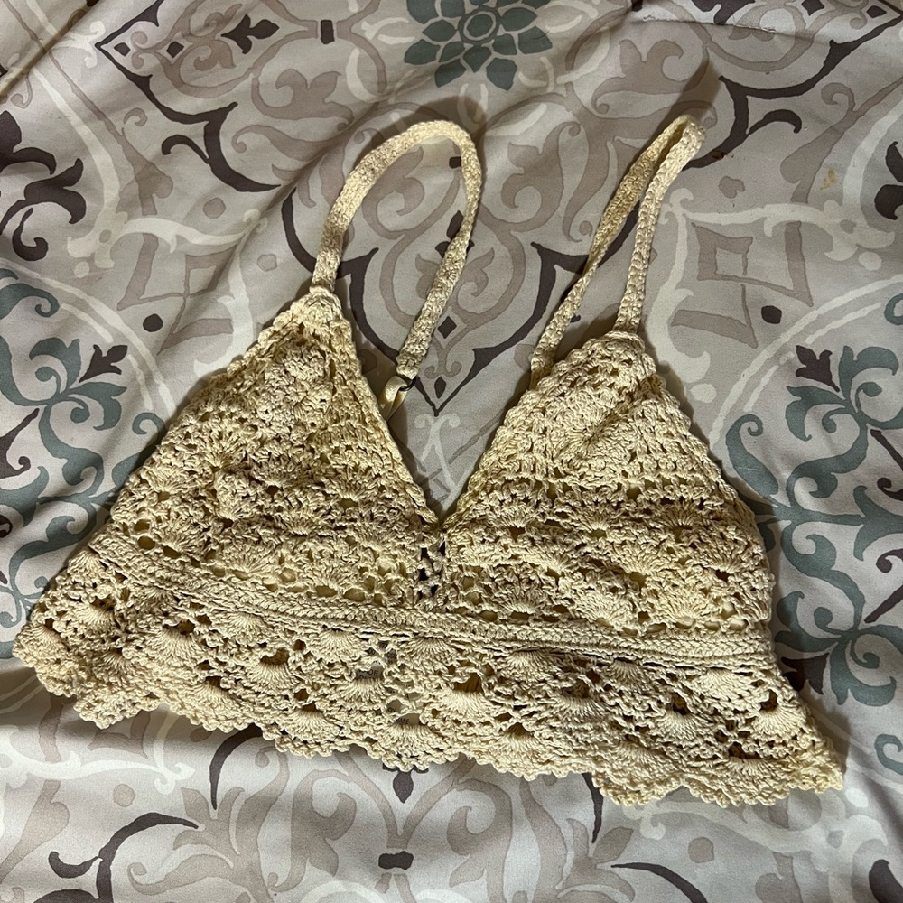 Billabong Crochet Ivory Bralette Top